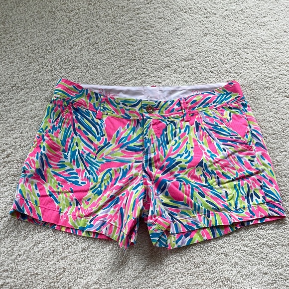 Pink and blue Lilly Callahan Shorts - Picture 1 of 4
